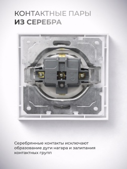 Metronex Розетка одинарная с заземлением с рамкой Квадро белый FRZ330110BEL